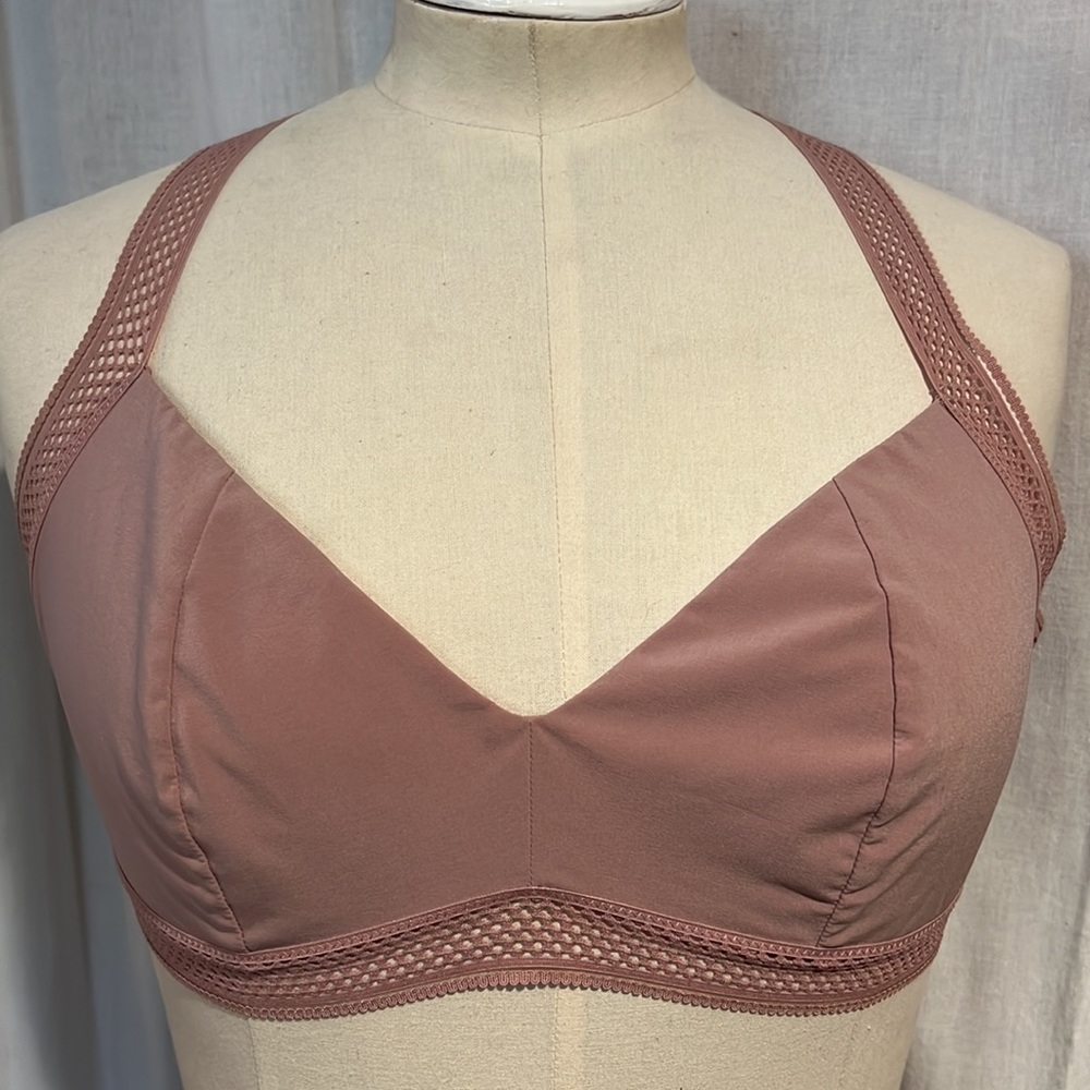 Free People dusty rose T-back bra